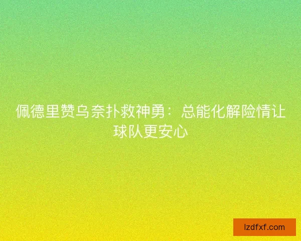 佩德里赞乌奈扑救神勇：总能化解险情让球队更安心